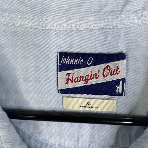 Johnnie-O Polo Shirt Mens XL Hangin Out Short Sleeve Spandex Golf Casual Stretch - Picture 4 of 9